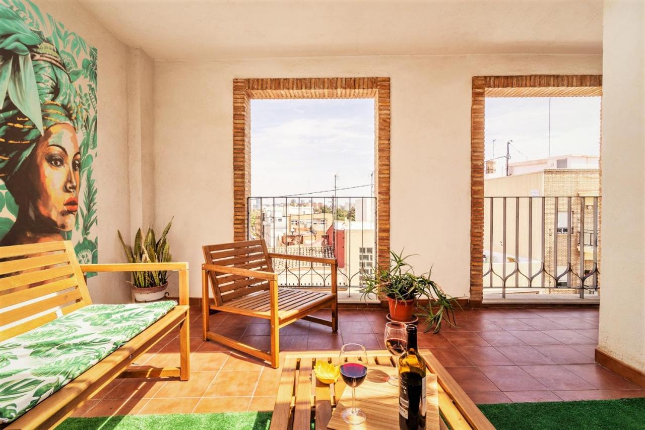Penthouse Duplex In A 4 Floors Spanish House -8 Min To Center By Metro Valencia Bagian luar foto